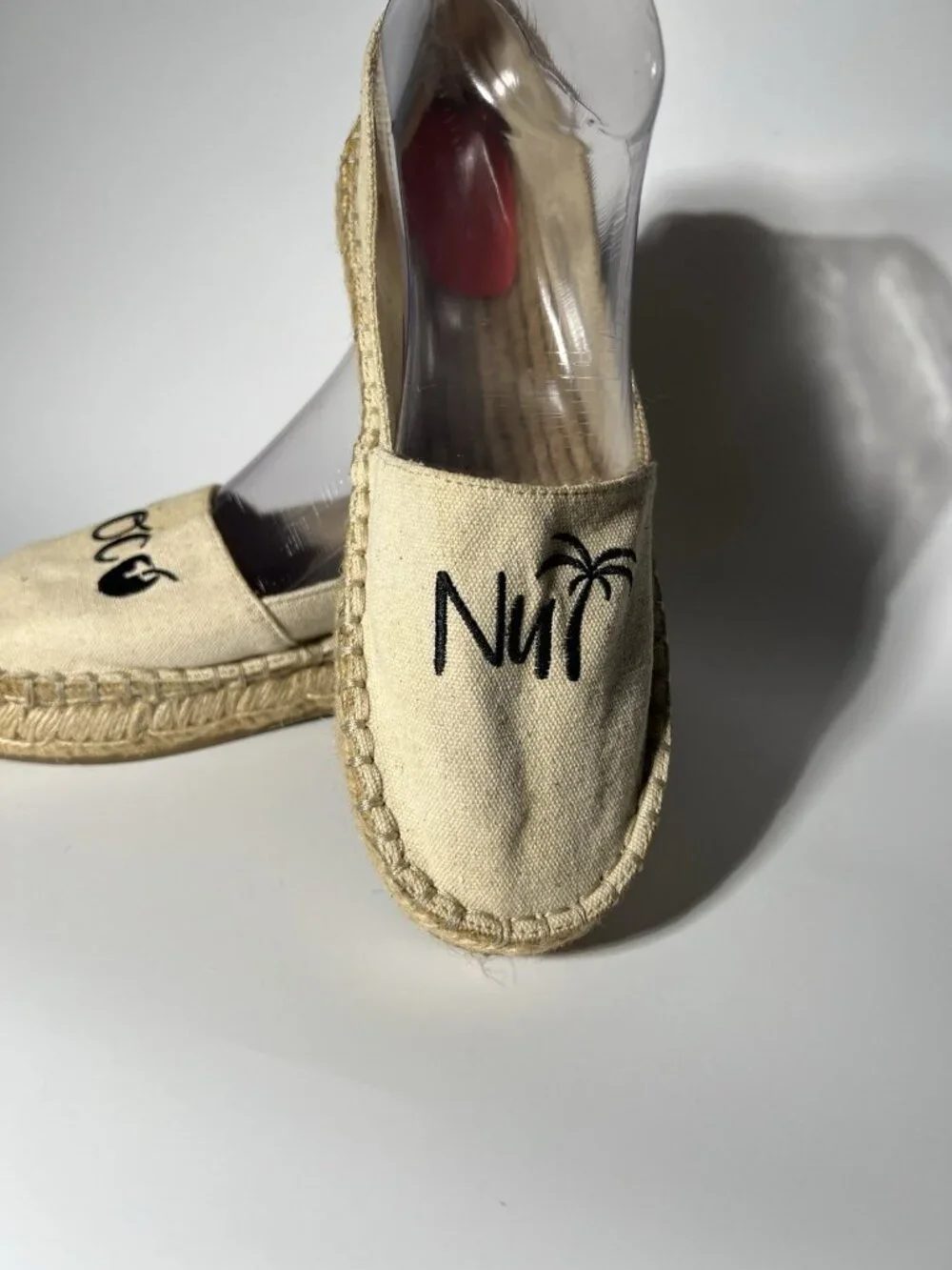 Pull&Bear Coconut Espadrille Flats Canvas Women’s US 8.5 EU 39